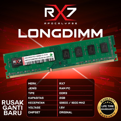 RAM DDR3 LONGDIMM RX7 2GB