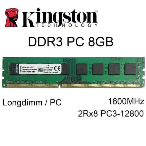 MEMORY RAM PC KINGSTON 8GB DDR3