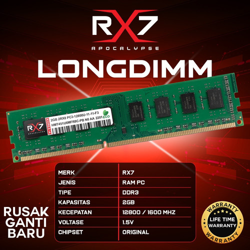 RAM RX7 2GB DDR3 LONGDIMM